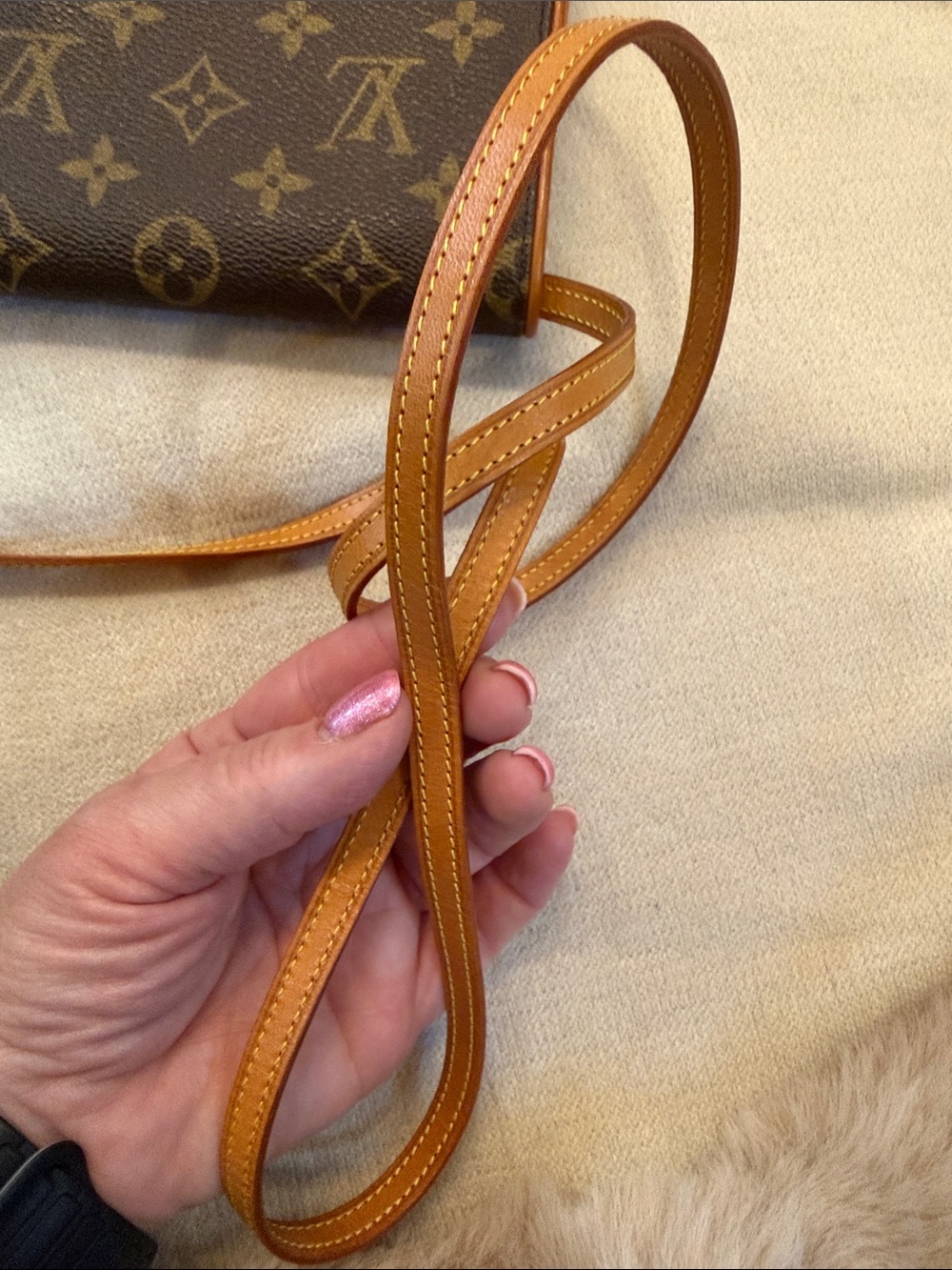 PRISTINE Louis Vuitton Brown Monogram Pochette Twin GM Vintage - Picture 13 of 16